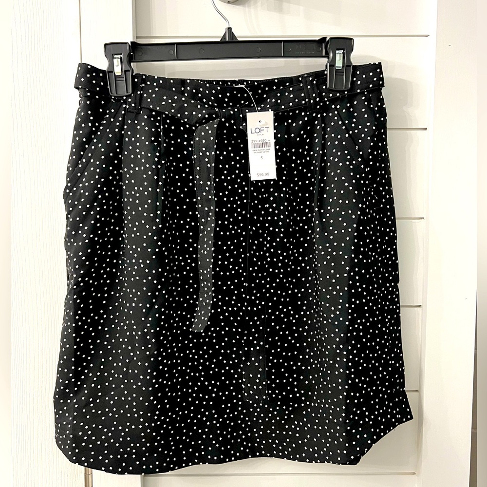LOFT Elastic Tie Waist Skirt